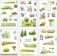 Vista 23 de 12 hojas de lindas calcomanías washi kawaii animales artesanales calcomanías decorativas para álbumes de recortes, planificador diario, collage