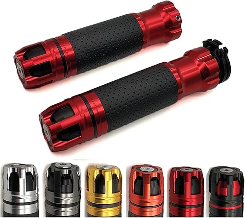 Miniatura 6 de Manillar de motocicleta universal 22 0.945 in CNC manillar de motocicleta Agarres extremos para Kawasaki GTR1400 Z1000SX H2R KLZ1000 Z400 W800 Cafe