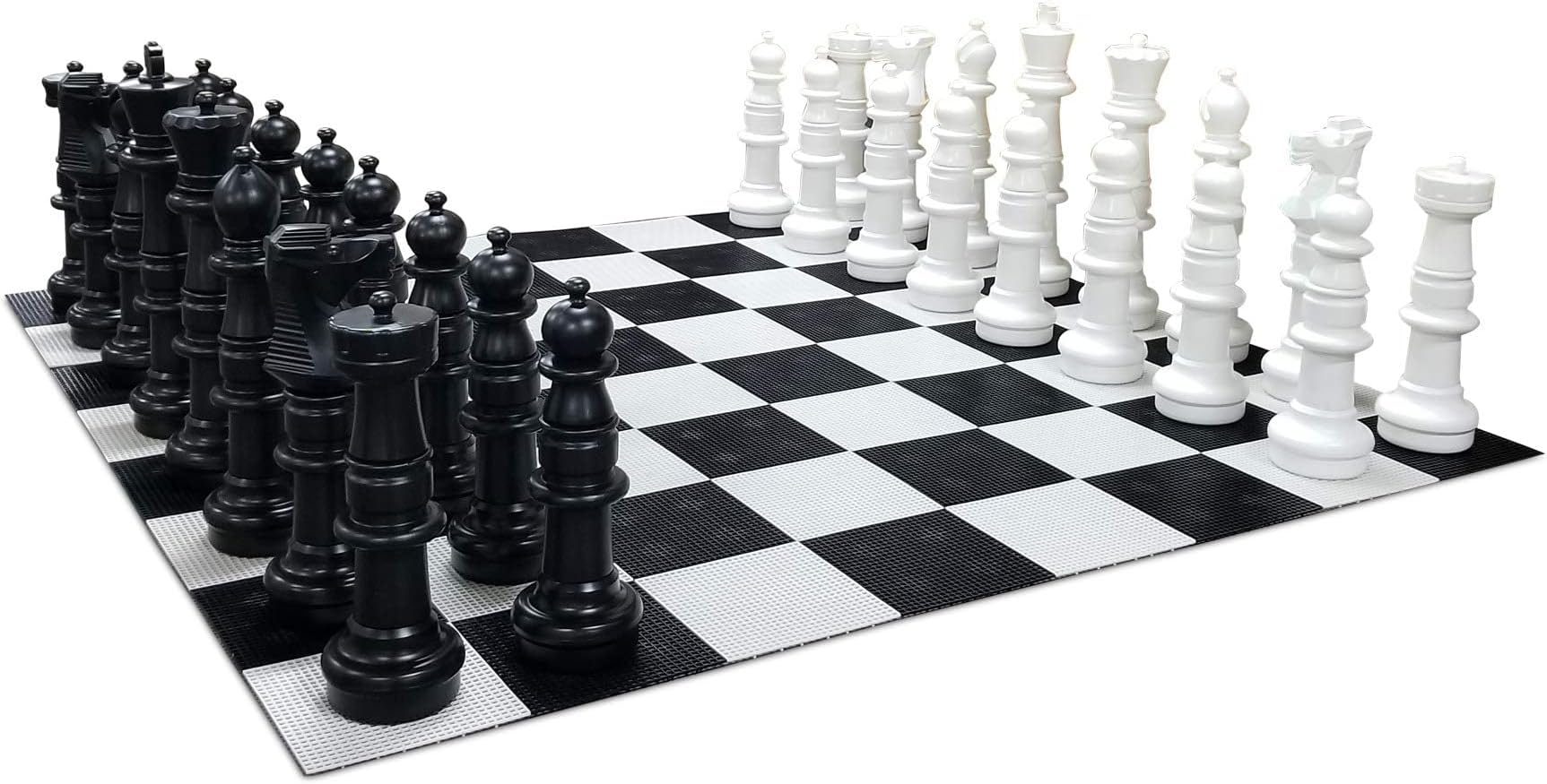 MegaChess Giant Chess Set Game with 37" Tall King - A Large Chess Set Yard Game for Families Looking for Outdoor Jumbo Games - 32 Large Pieces Made from Durable HDPE (Plastic Board Included)