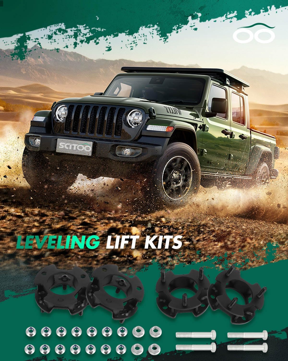 SCITOO 2" Lift Kit for 2021-2024 for Ford Bronco 4WD