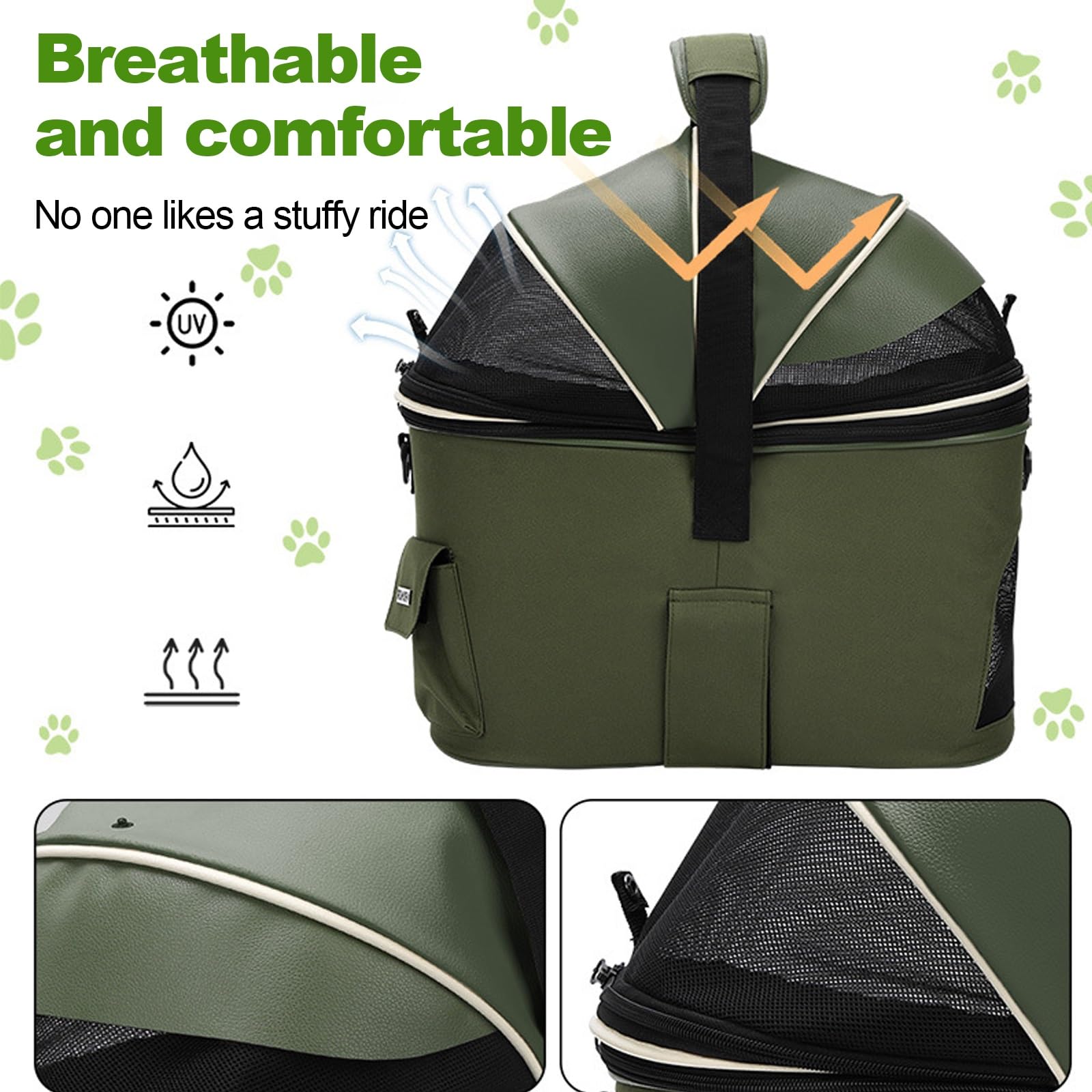 Cesta For Bicicleta For Perros,Transportador For Perros En Bicicleta Eléctrica,Cesta For Bicicletas For Adultos, Impermeable Y Ventilada,Adecuada For Mascotas Que Pesen Hasta 5 Kg (11 Lbs)