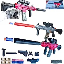 Fuzil Arma De Brinquedo Com Dardos Ventosa E Capsulas Rifle (CINZA)