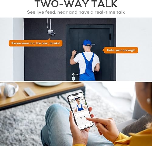 Miniatura 7 de SMARTG Cámara bala para exteriores, 1080P HD, visión nocturna de 100 pies, conversación de 2 vías, Wi-Fi 2.4G, ángulo de visión de 120°, tarjeta