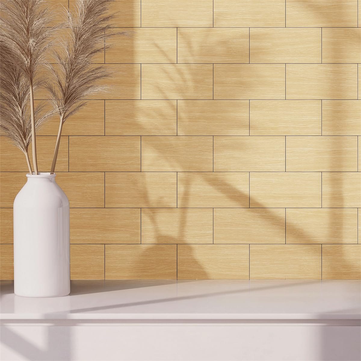 Naklejki na płytki 10 x 20 cm khaki słoje drewna naklejki na płytki do kuchni i łazienki, przyklejane płytki ścienne, płytki ścienne winyl dekoracja domu, odklej i przyklej samoprzylepne rozpryski