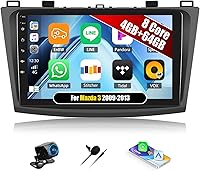 Vista 8 de Android 13 Estéreo de coche para Mazda 3 2009-2013, 9 pulgadas, pantalla táctil, radio de coche, unidad principal Android con enlace de espejo