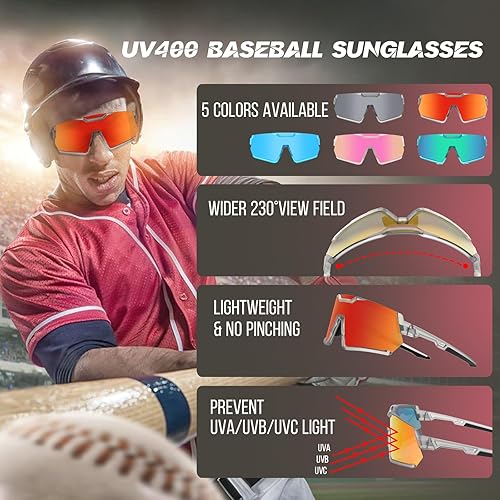 Miniatura 2 de Gafas de sol deportivas con protección UV400 TR90 versátiles unisex para adultos y jóvenes