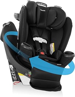 Evenflo Gold Revolve360 Extend All-in-One Rotating Car Seat | Rear-Facing 50lbs, SensorSafe, Onyx Black