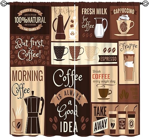 Miniatura 12 de Cortinas rústicas de cocina de granja, hojas verdes florales de primavera, cortinas retro de tablones de madera campestre para dormitorio, comedor,