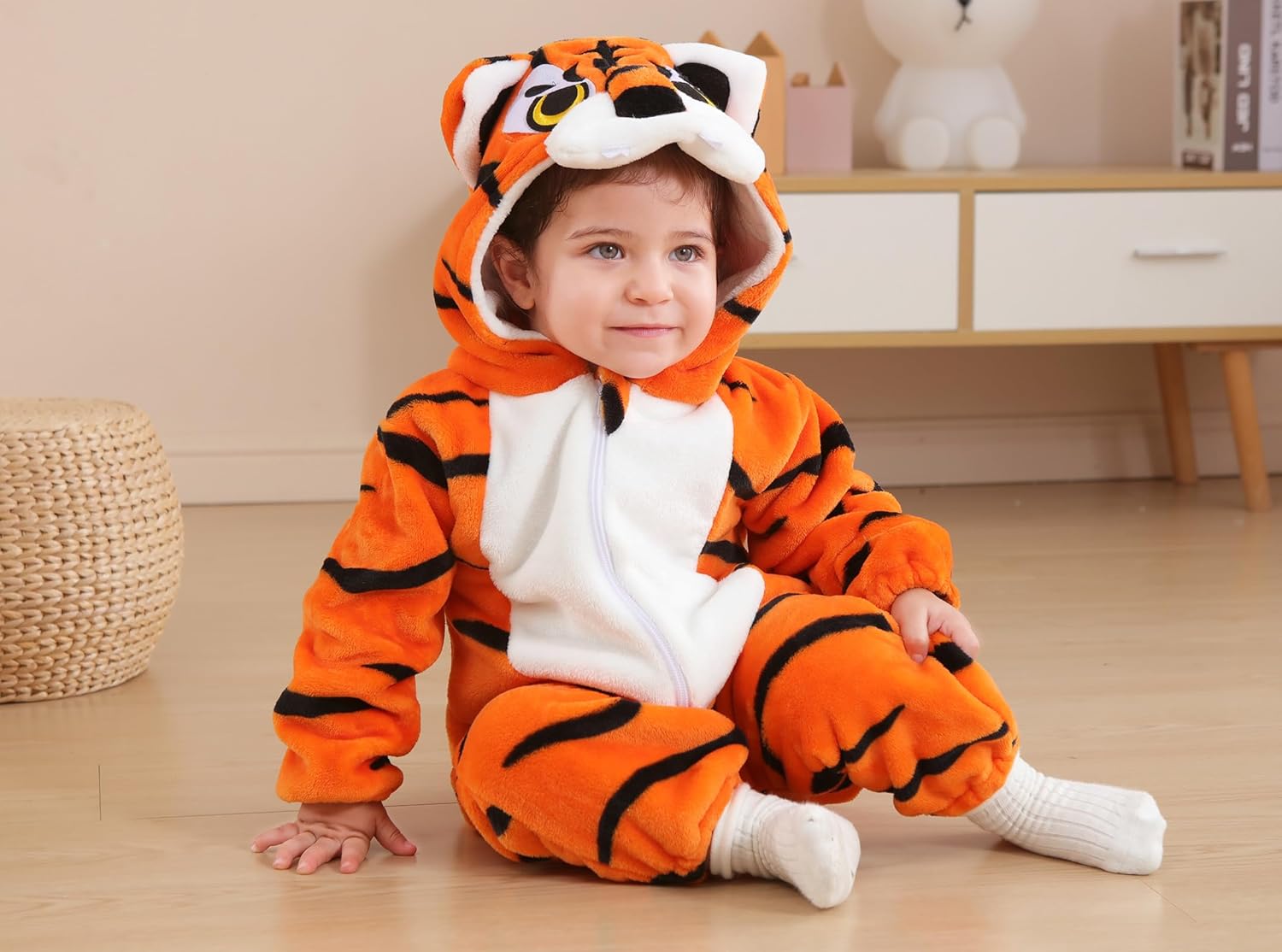 CuteOn Toddler Halloween Costume Onesie Cosplay Romper Christmas Infants Baby Costume Tiger 3Months-4Years - Image 4