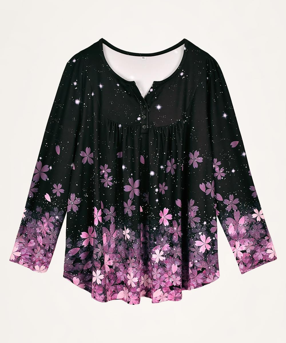 TIYOMI Plus Size Tunic for Women Long Sleeve Fall Tops XL-5XL - Image 6