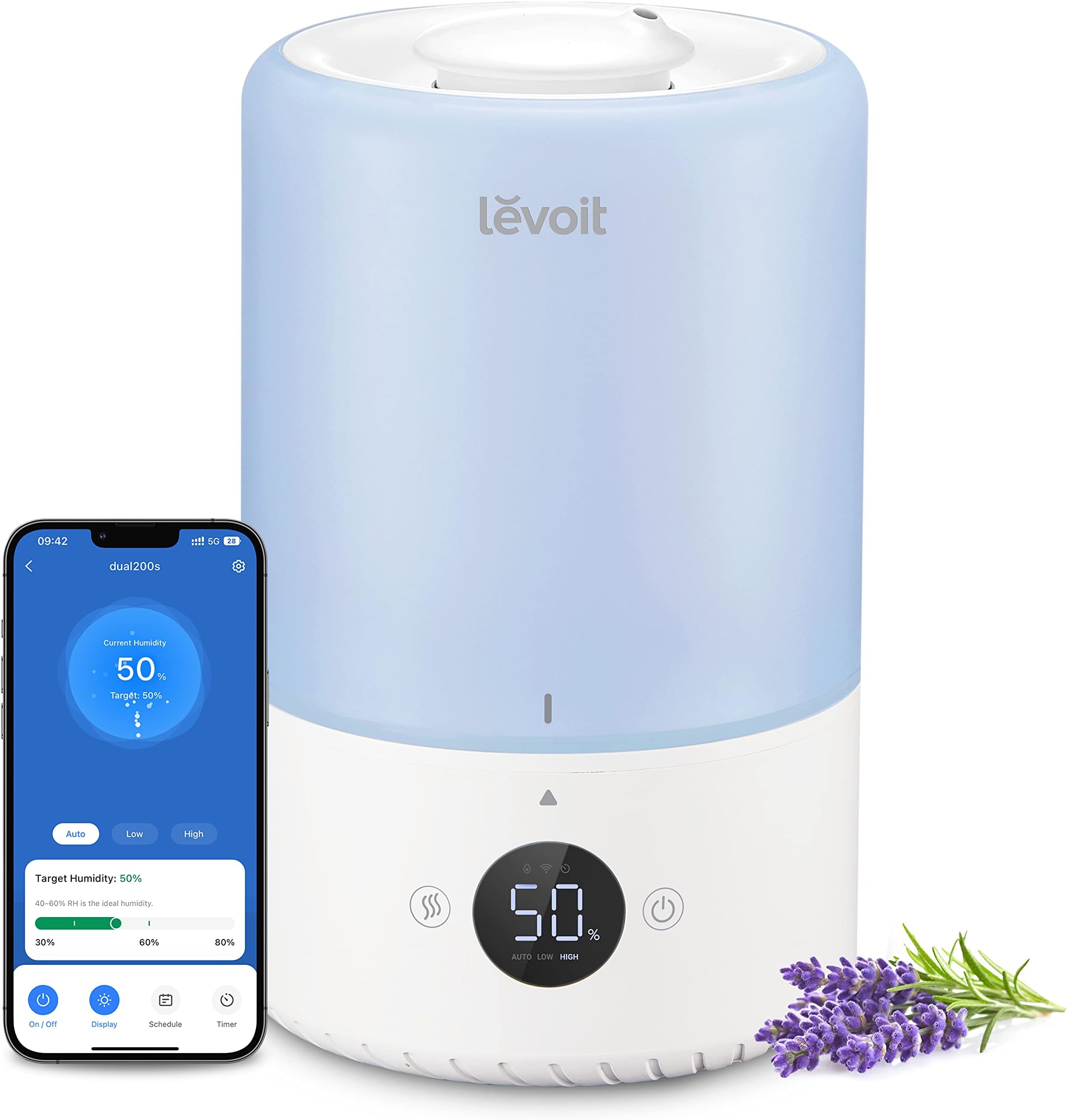 LEVOIT Humidifiers for Bedroom, Smart WiFi Cool Mist Essential Oils