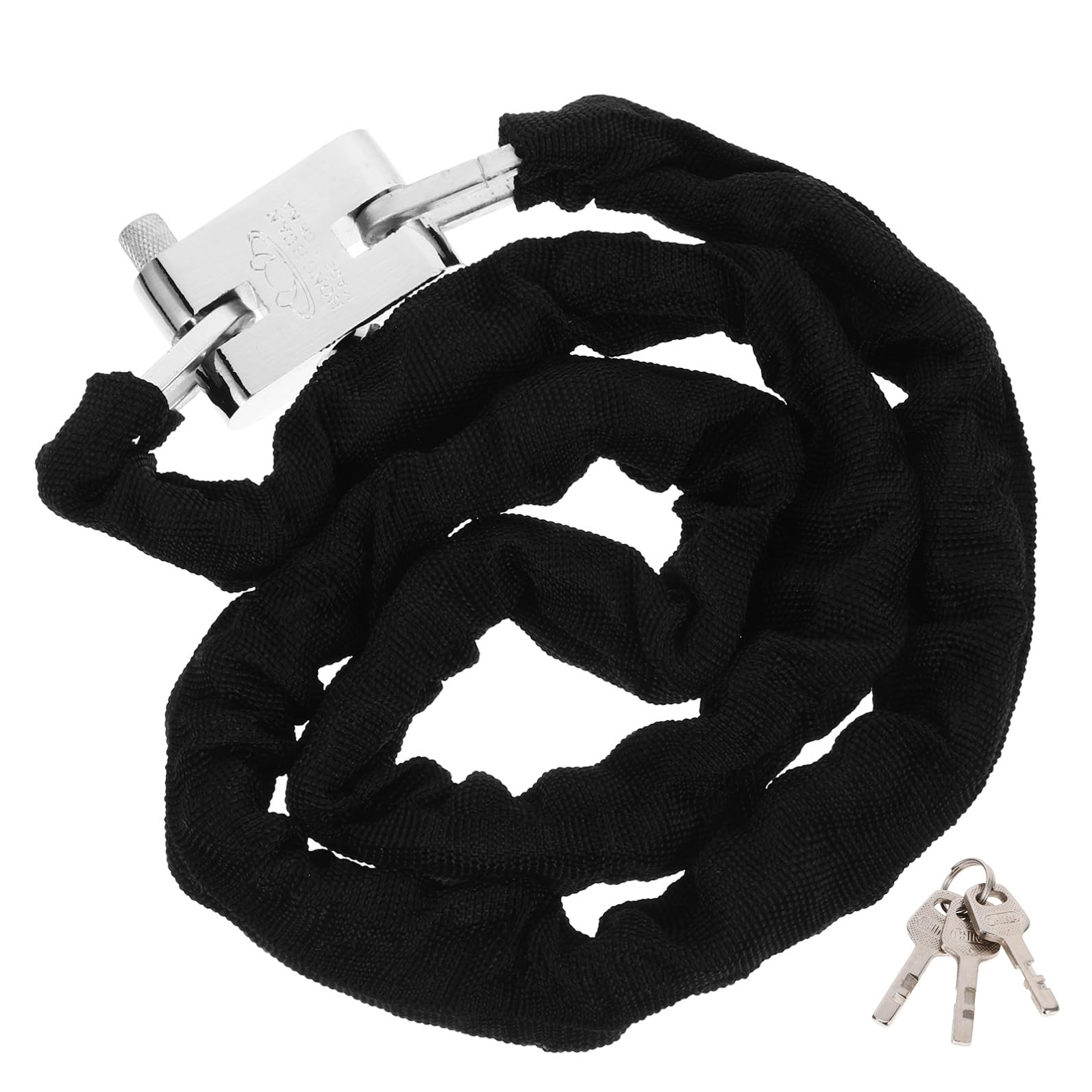 Catena Antifurto per Bici e Moto 120cm, Lucchetto Nero | Acciaio al Manganese, Uso Outdoor e Ciclismo, Resistente alla Corrosione, Portatile e Robusto