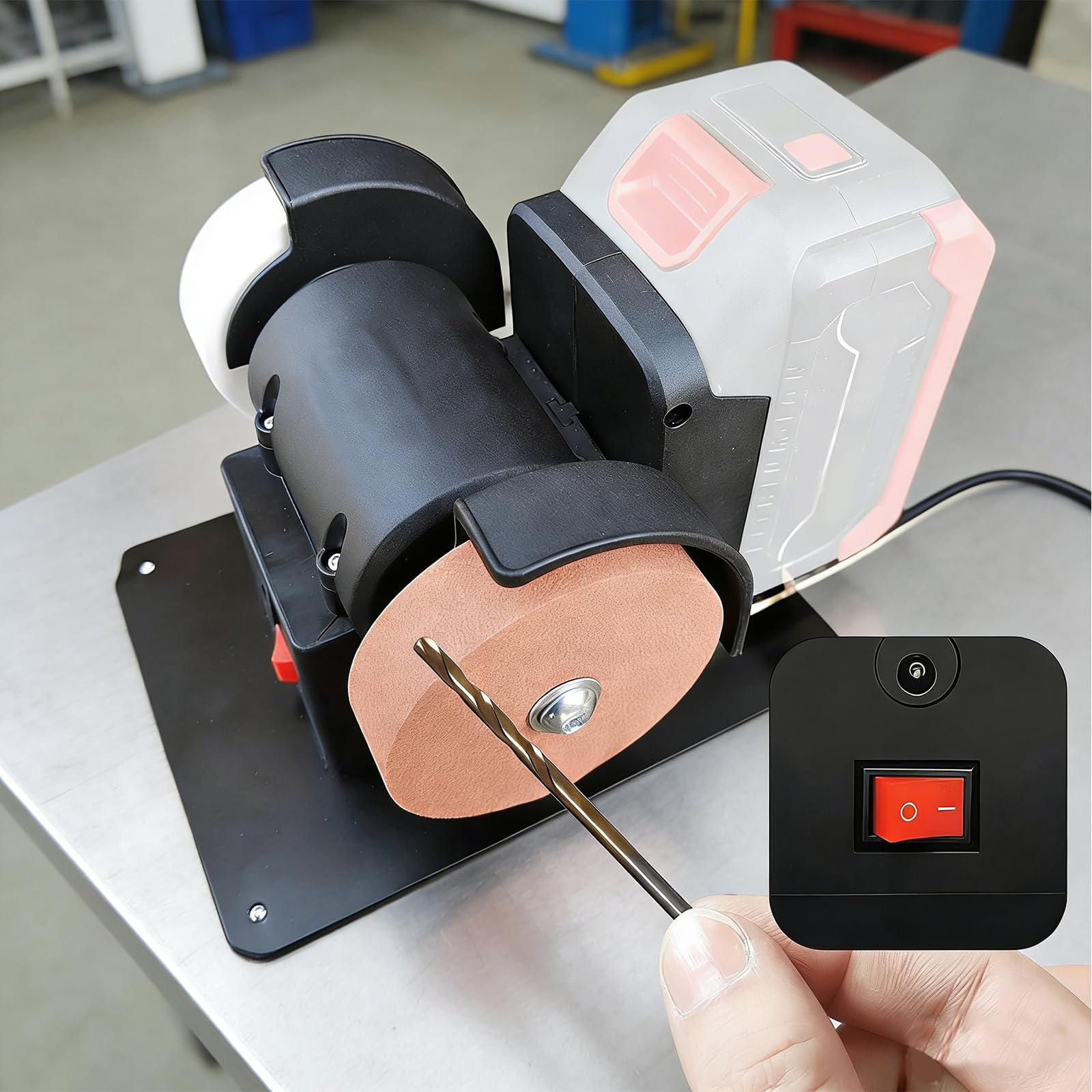 Smerigliatrice da banco con 2 per smerigliatrice a batteria da 18 V con opzione a due ruote e macchina per la macinazione leggera piccola