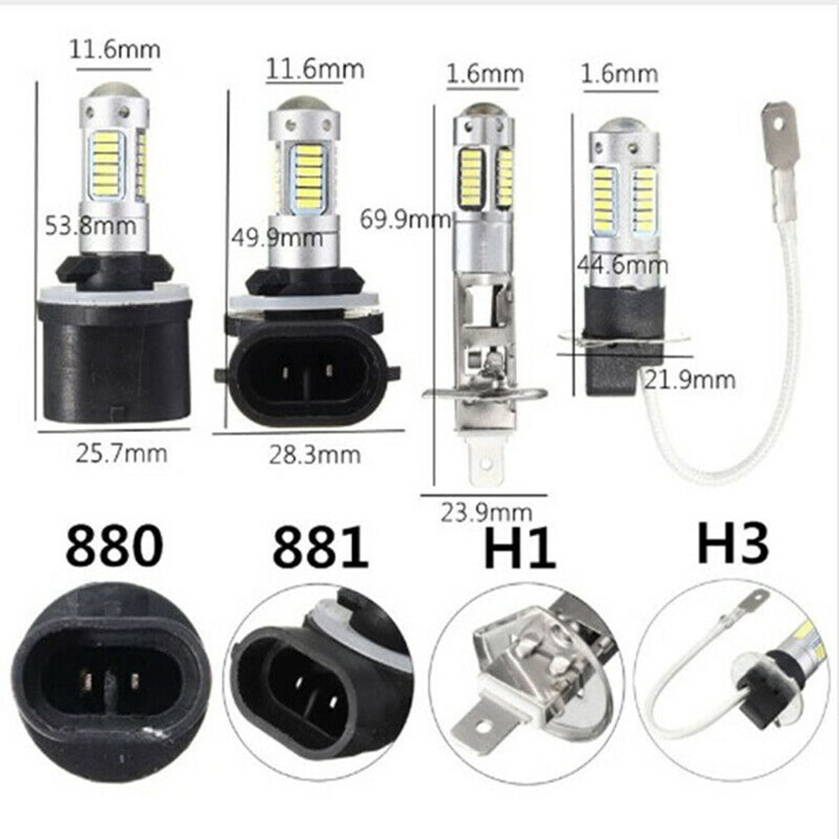 Set Di Lampadine LED H3 PHILIPS Ultinon Pro9100 5800K 350 - Foto 5