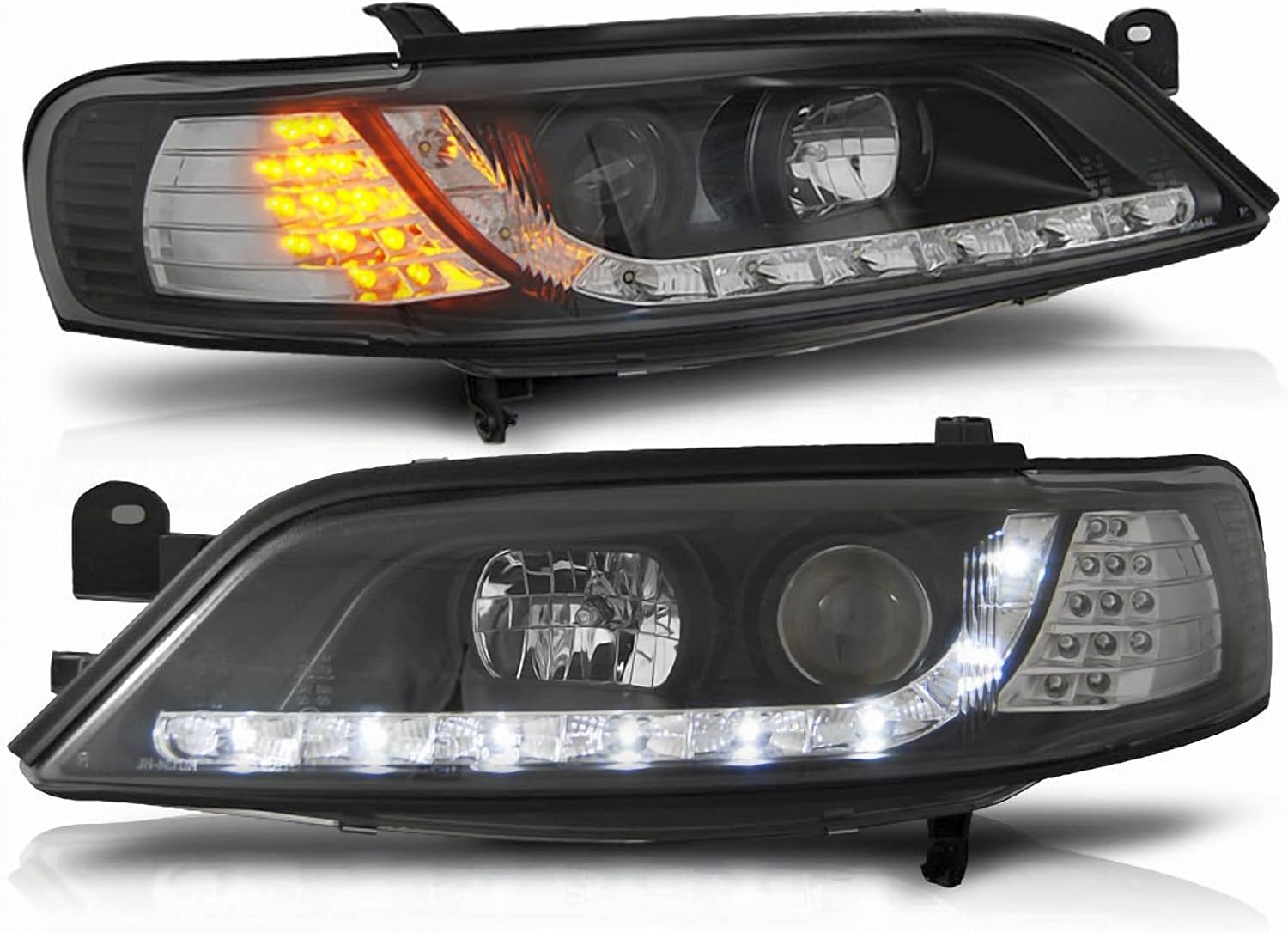 LED Headlight Set in Black for Opel Vectra B 11.1996-12.1998