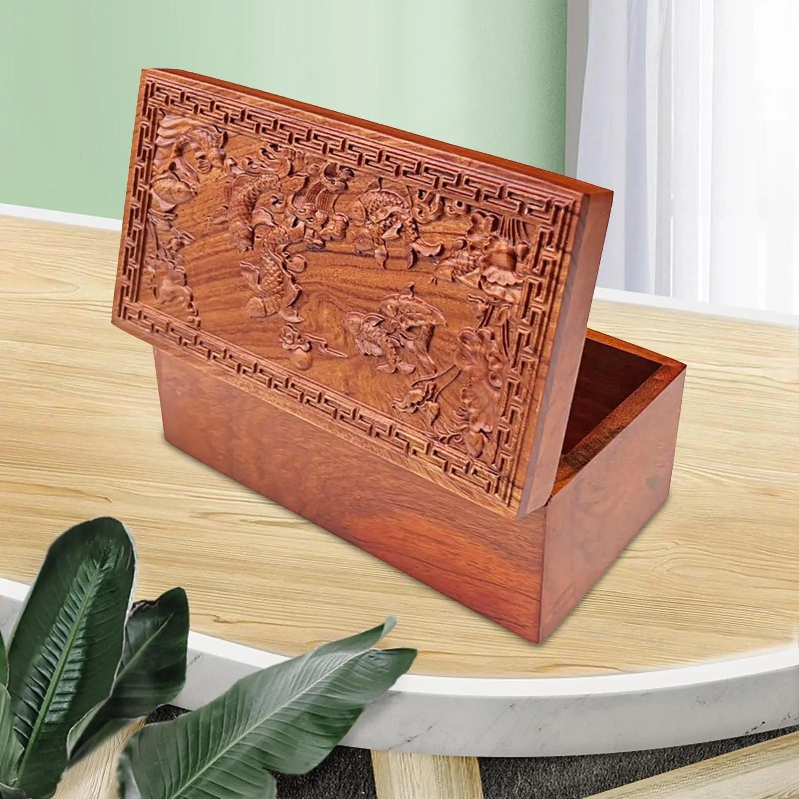 Caja de Almacenamiento Retro Caja organizadora de joyas madera, joyero vintage, caja recuerdos
