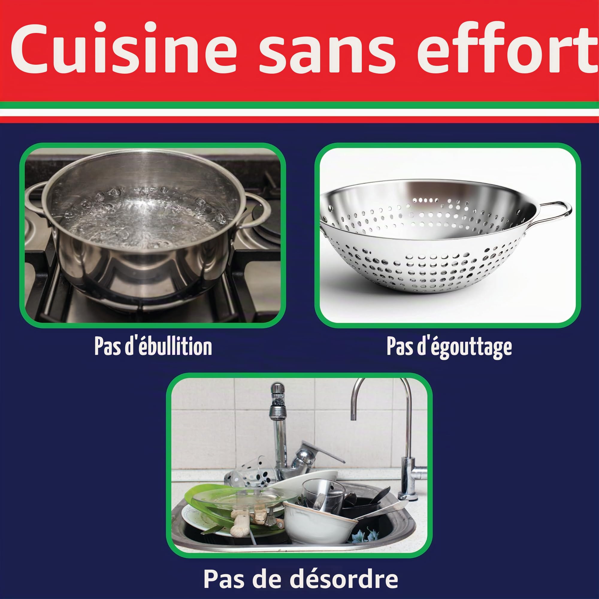 Fasta Pasta Cuiseur à pâtes pour micro-ondes – L'original (rouge) – Pas de désordre, de colle ou de W