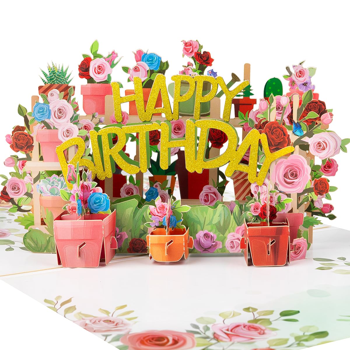 CNLITIHEKA Happy Birthday Card Pop Up Birthday Cards 3D Flower Birthday ...