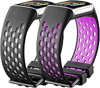 Vista 8 de Maledan Correa deportiva compatible con Fitbit Charge 5/Charge 6, bandas para mujeres y hombres, suave y transpirable, pulsera de repuesto
