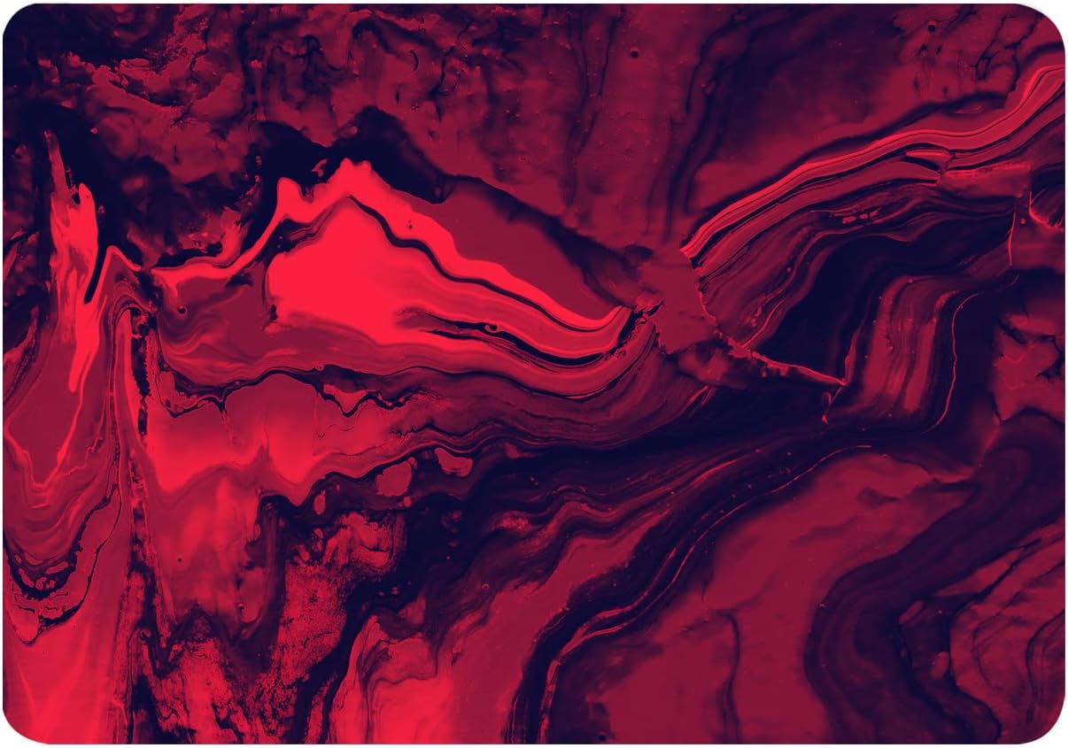 Hard Cover Compatible with Old Version MacBook Pro 13 inch Hard Case 2012 2011 2010 2009 2008 Release Model A1278 with CD-ROM, Color Printing Matt Plastic Hard Shell Case Cover - Black & red