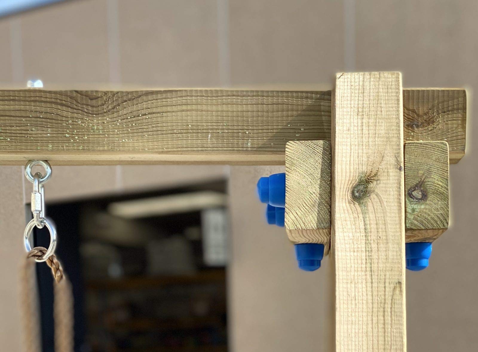 SavinOutdoor Altalena in Legno per Bambini Standard N.2 sedili Liberi Parco Giochi Giardino Esterno