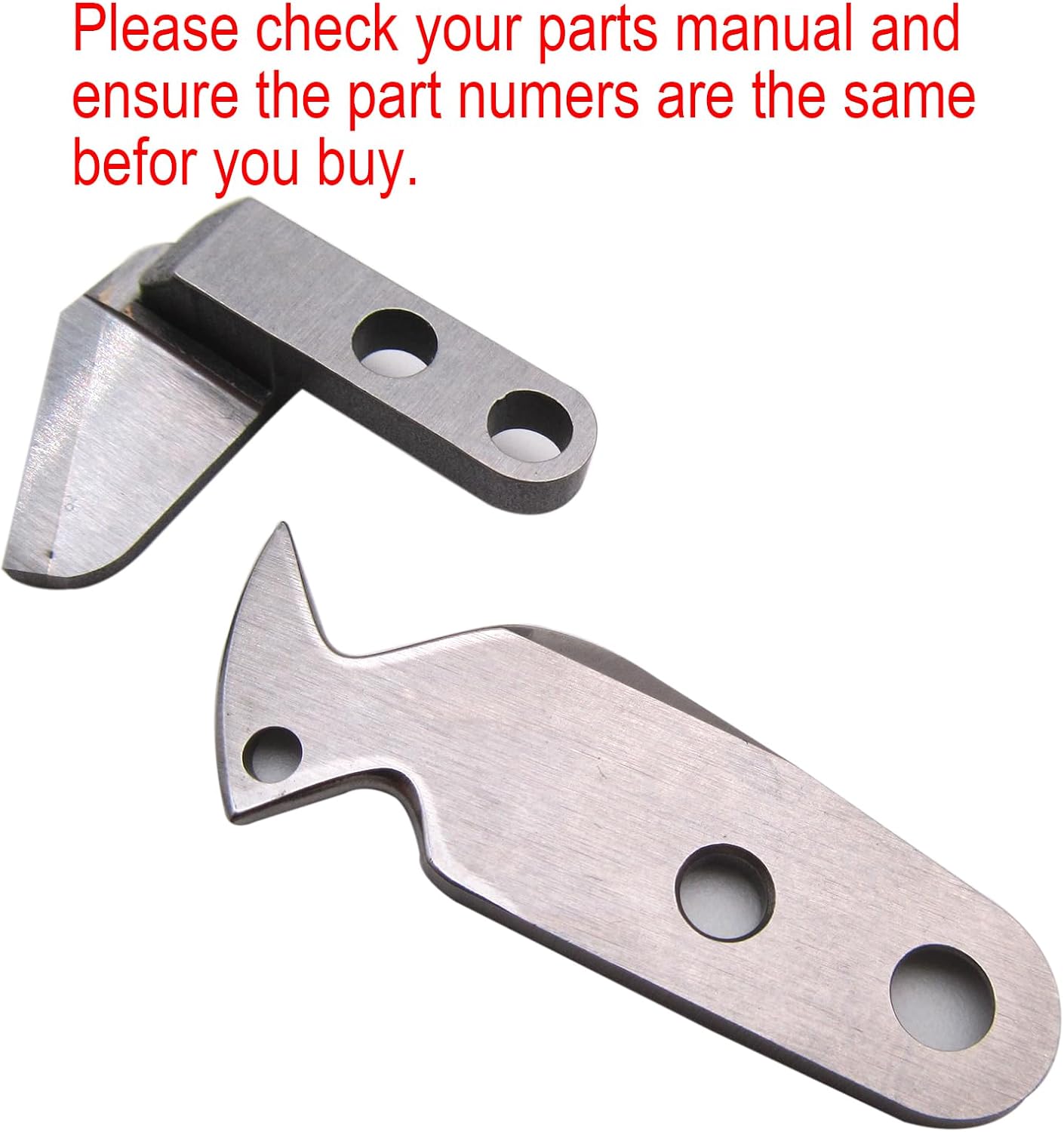 CKPSMS Brand - 1SET Movable Blade #AT0204000000 & Fixed Blade #AT0202000000 Compatible with/Replacement for TAJIMA Brand Embroidery Machine (Movable and Fixed Blade)