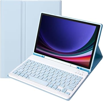 Keyboard Cover Folio Case with Detachable Bluetooth Keyboard for Samsung Galaxy Tab S9 FE 10.9 SM-X510 | SM-X516B