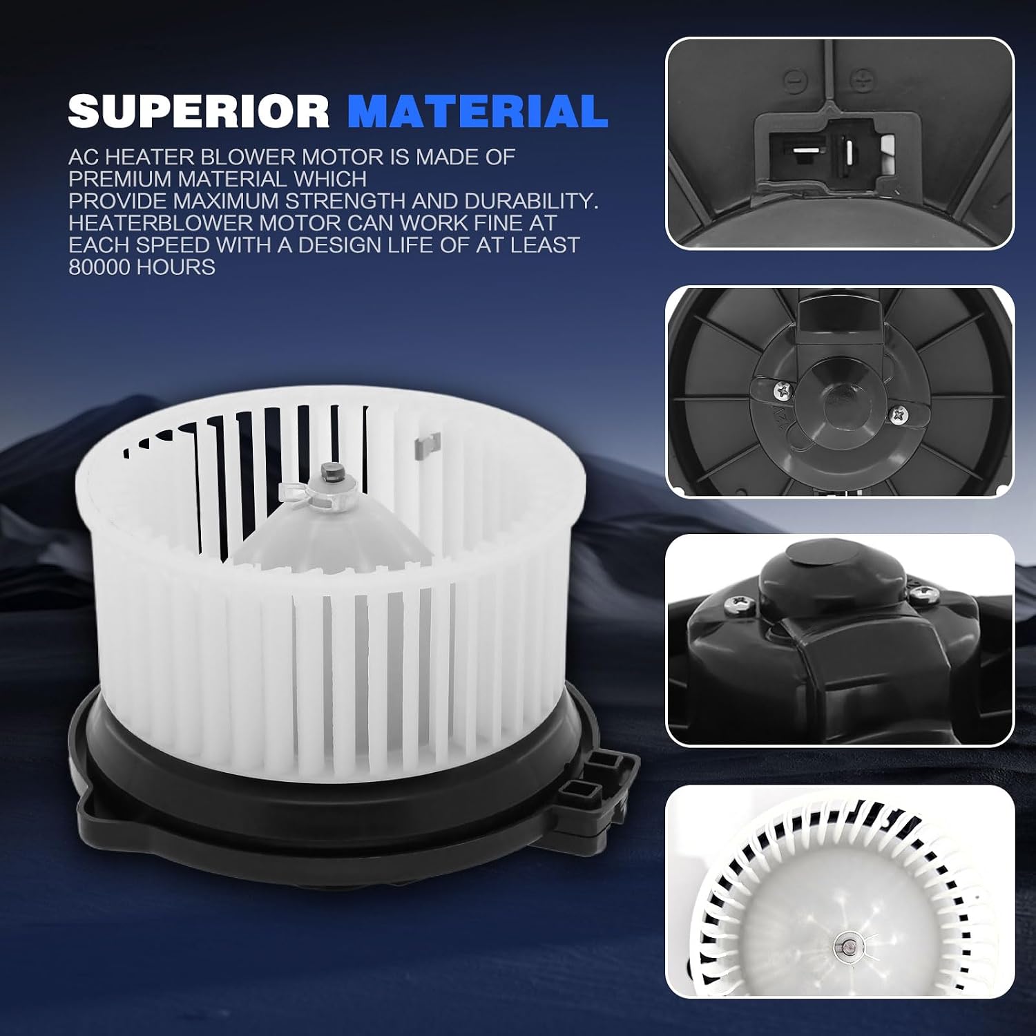 700001 HVAC Blower Motor Compatible with 1994-1997 Honda Accord, 1992-2000 Civic, 1992-1996 Prelude, 2000-2006 Insight, 1997-1999 Acura CL, 1994-2001 Integra, Replace# 79310-SR3-A01