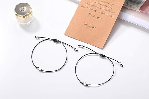 Miniatura 3 de morniface Pinky Pomise - Pulseras a juego a distancia, brújula de elefante, pulsera infinito para mejores amigos, pareja, familia, mujeres y hombres