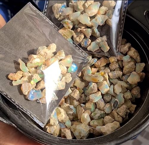 Miniatura 3 de JAI GEMS 100 unidades de ópalos etíopes crudos en bruto calidad AAA-0.394-0.591 in Ópalos sin cortar Cristales de ópalo reales crudos, Cristal,