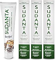 Vista 11 de Sri Sri Tattva Sudanta - Gel de pasta de dientes de carbón - SLS, pasta de dientes a base de hierbas sin flúor con neem y hierbas ayurvédicas