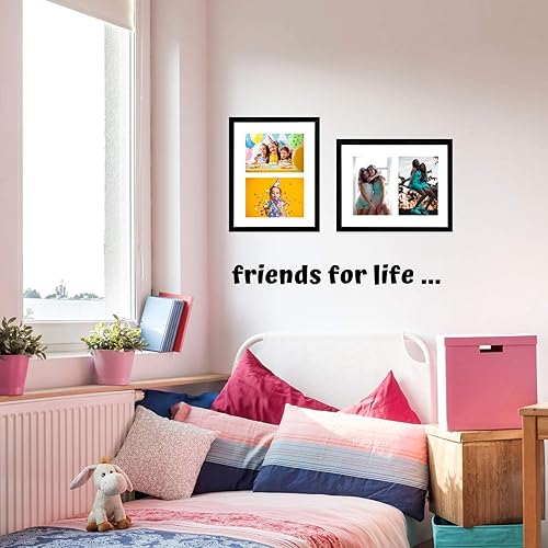 Miniatura 4 de Tasse Verre Marco de fotos de collage blanco de 11 x 14 pulgadas (paquete de 2)  Con cubierta frontal de vidrio de alta definición  Muestra dos