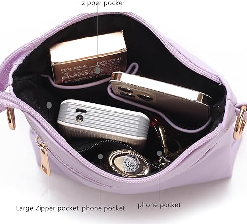 Miniatura 5 de MKF - Bolso bandolera para mujer, correa ajustable, piel sintética, diseño cruzado