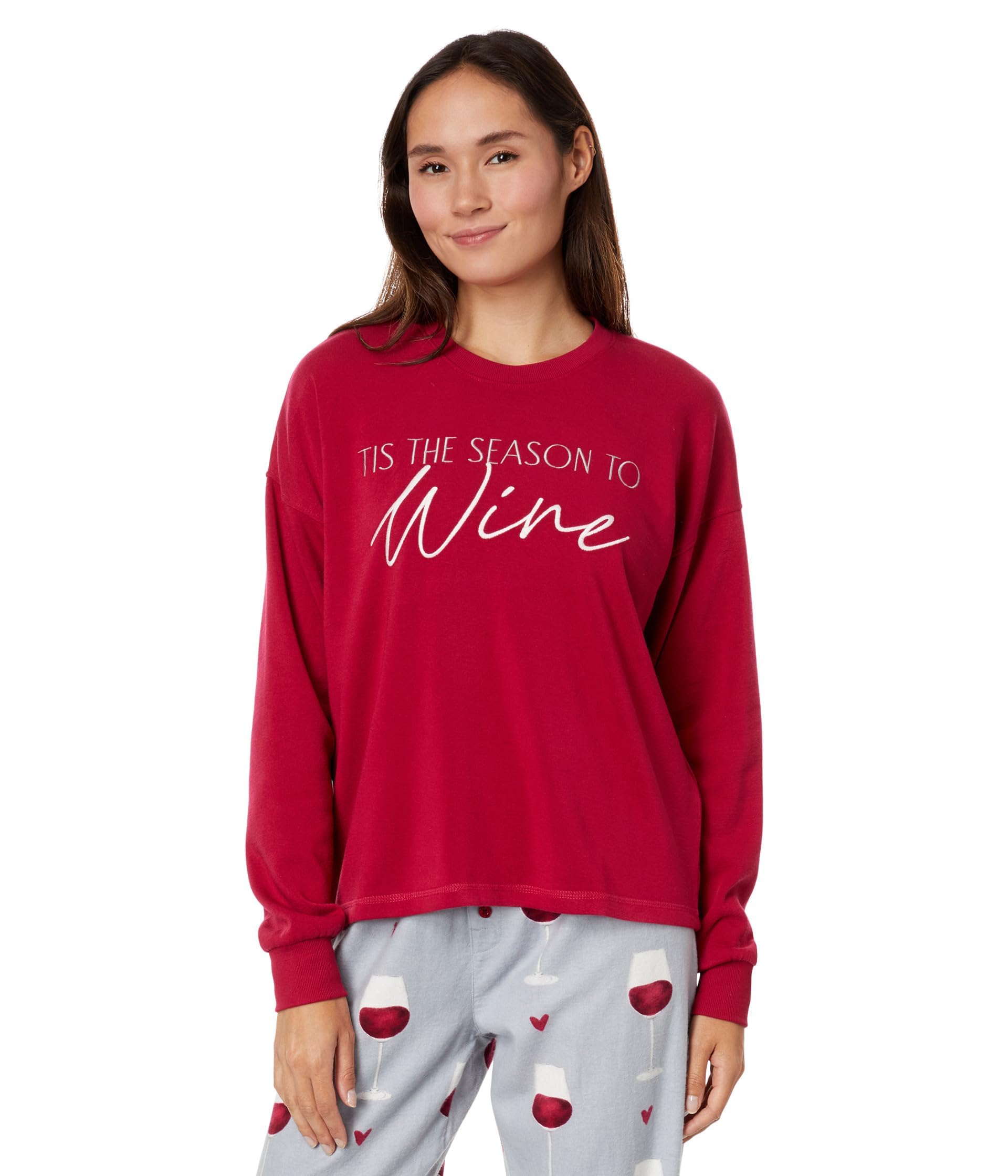 PJ SalvageWomen's Loungewear Flannels Long Sleeve Top