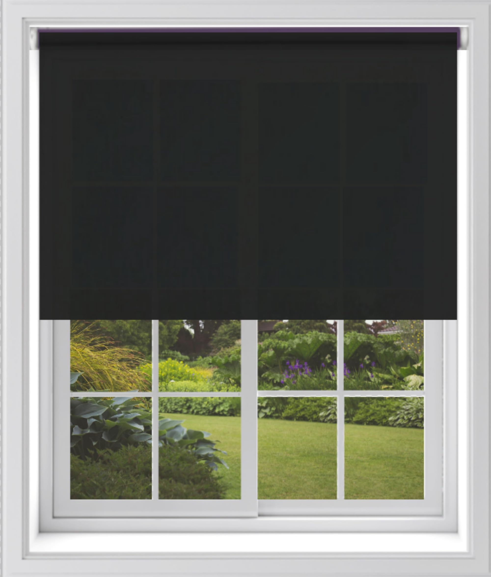 MTM Straight Edge Roller Blind Black 150cmx210cm