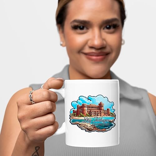 Miniatura 3 de Dry Tortugas National Park Florida - Taza para mujeres y hombres, tazas de cerámica, taza de té y café con asa, bonita taza blanca tamaño de taza –