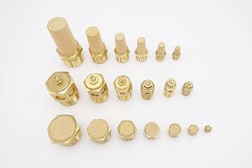 Pneumatic Muffler, Exhaust Muffling Throttle Filter 1/4 Male NPT