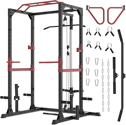 Miniatura 10 de Fitness Reality Jaula de alimentación para rack de sentadillas con  Accesorio opcional para desmontar y patas  Combos de estante de sentadillas y