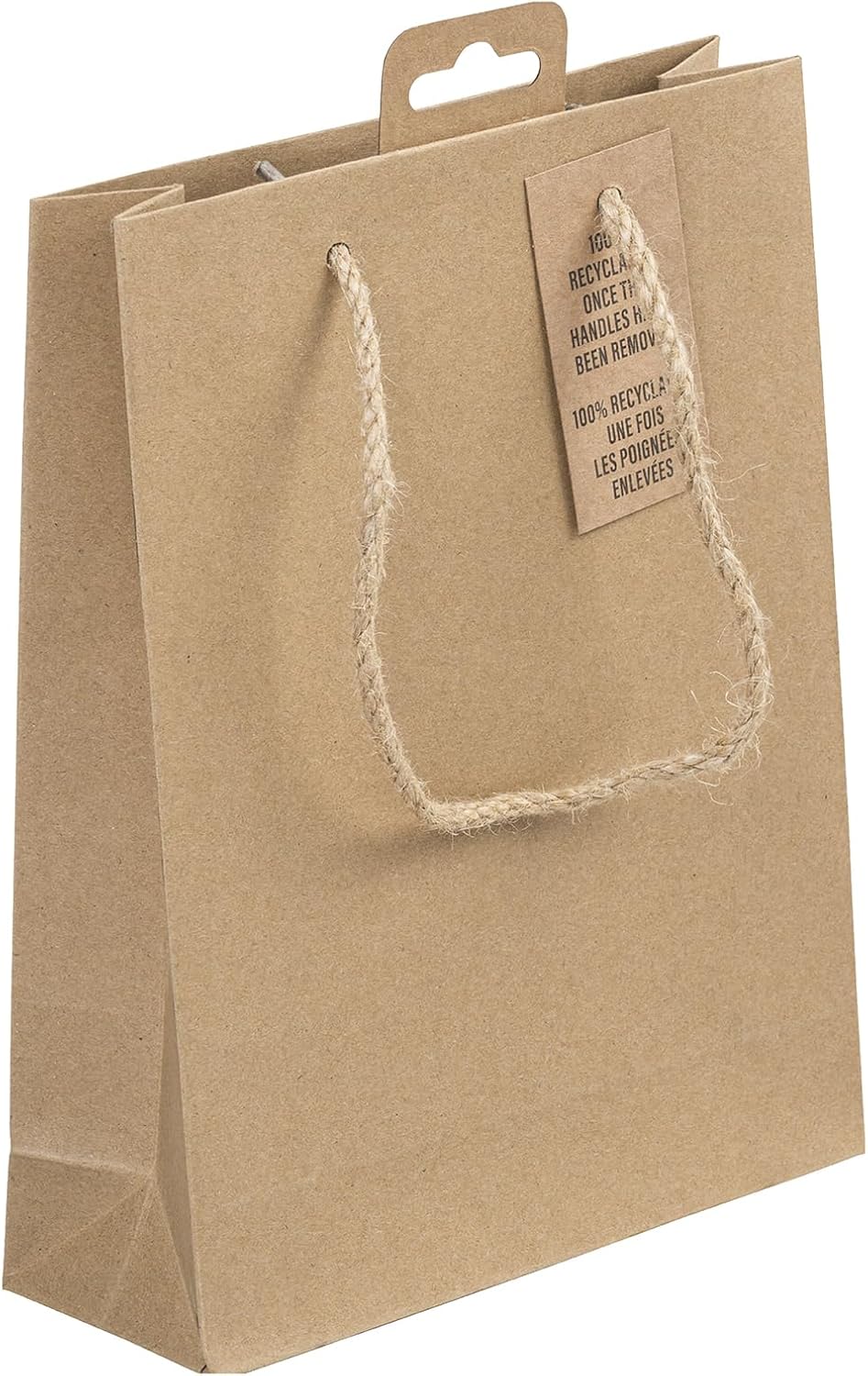 Eurowrap 28800-0Cpack Pack of 6 Kraft Gift Bags Pocket Size 17 x 6 x 22 cm 210 g Kraft Gift Packaging Ideal for: Pocket Books, Small Gifts, Perfumes, Food