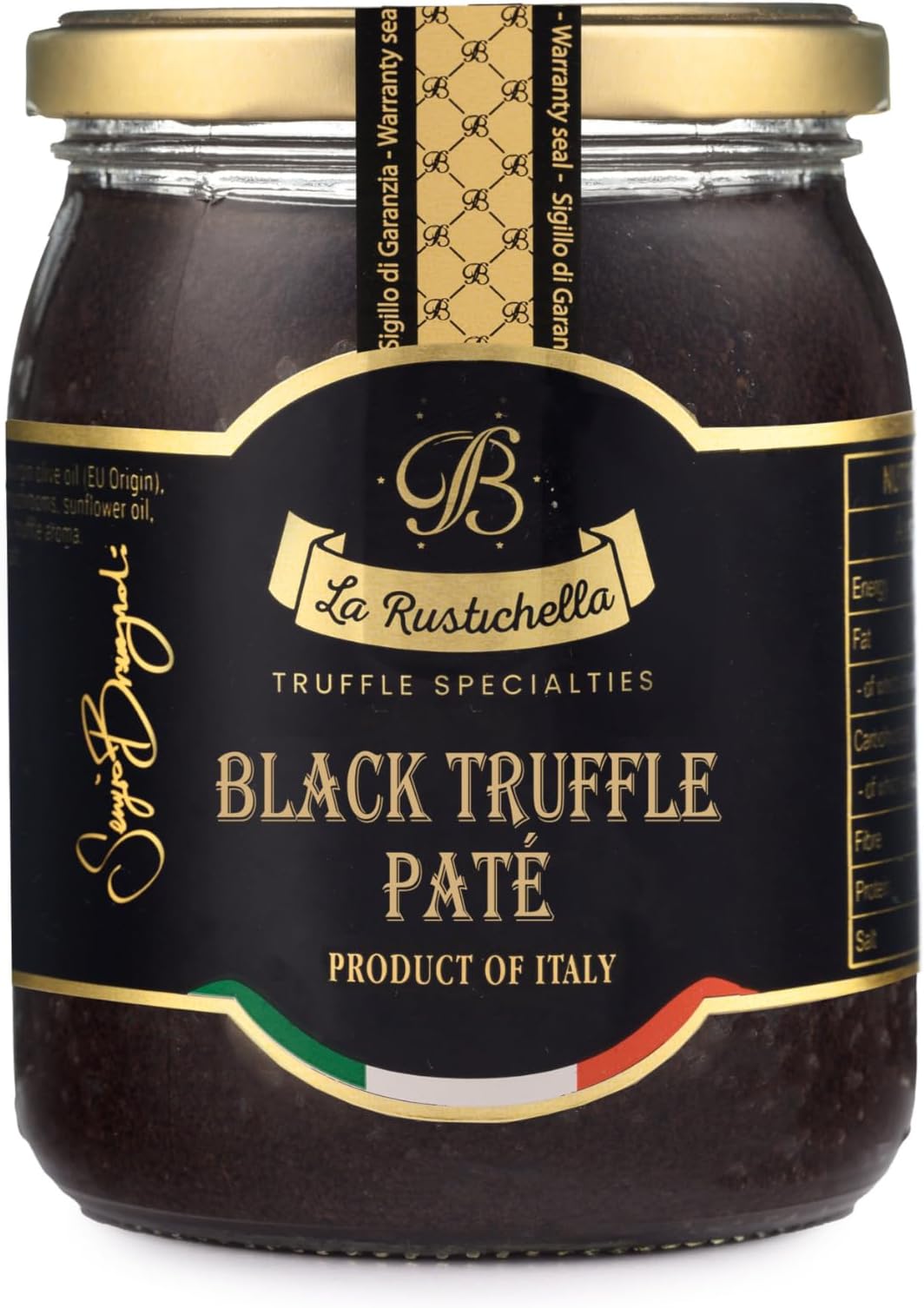 Black Truffle Patè 500gr - 100% Made in Italy | Vegan, Gluten-Free, Cholesterol-Free