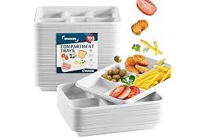 5 Compartment Disposable Plates | Eco-Friendly & Heavy Duty