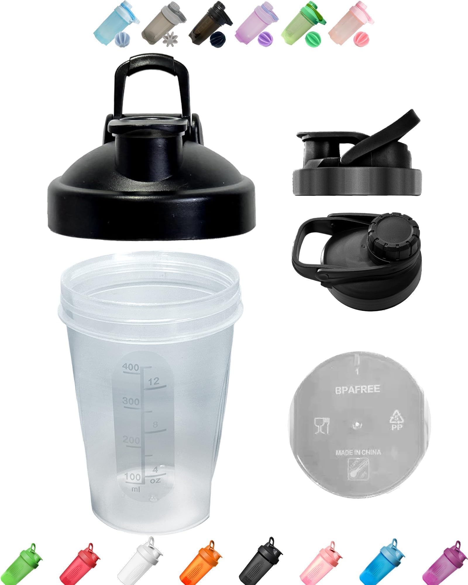 Amazon.com: An Ergonomic Small Clear Wide Mouth Shaker Cup,Made of ...