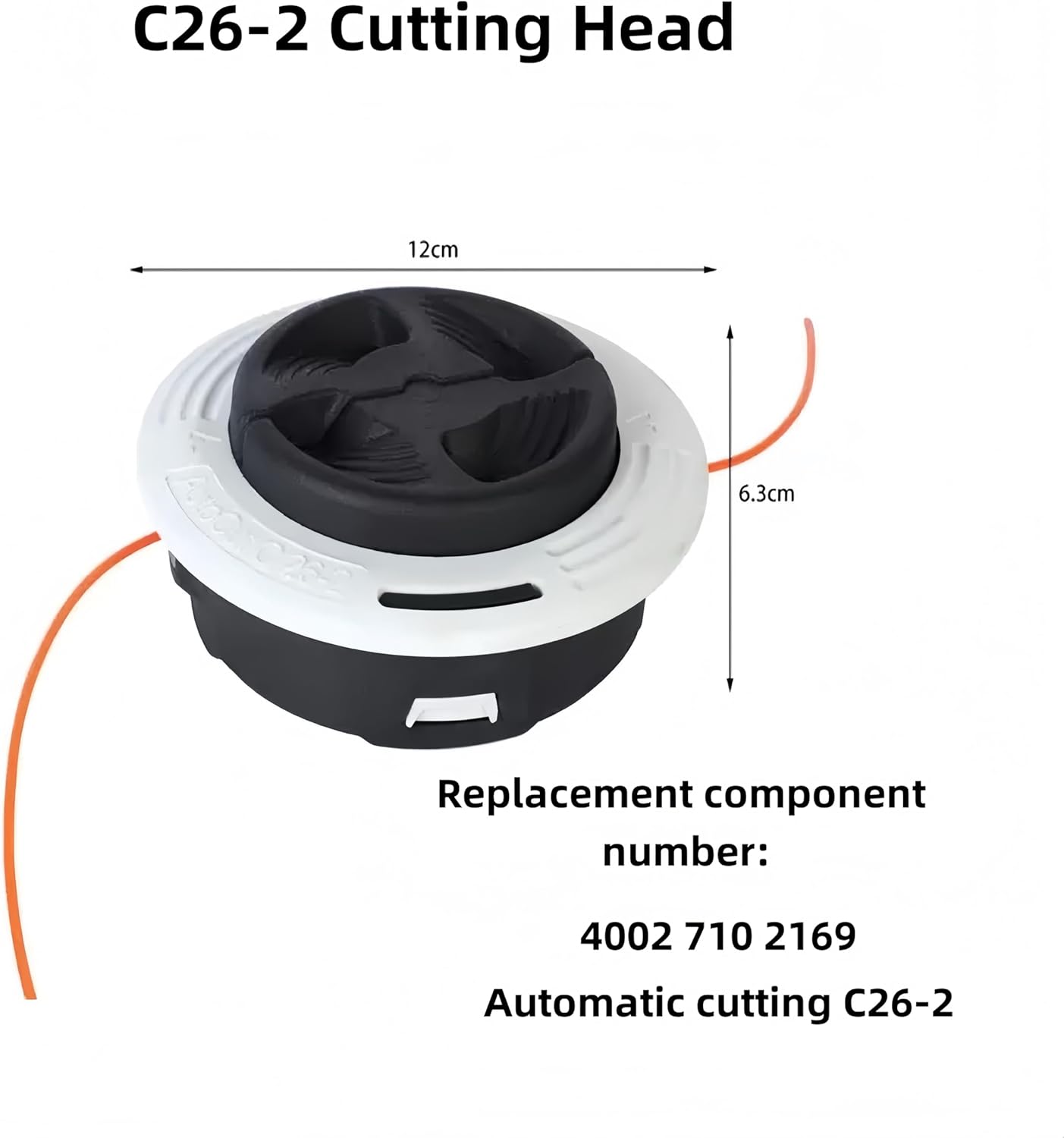 2-Pack C26-2 Trimmer Head Replacement for Stihl FS55 FS56 FS70 FS80 FS85 FS90 FS110 FS120 FS130 FS131 FS240 FS250 & More - Compatible with Brushcutters/Weed Eaters (Fits Models 4002 710 2169)