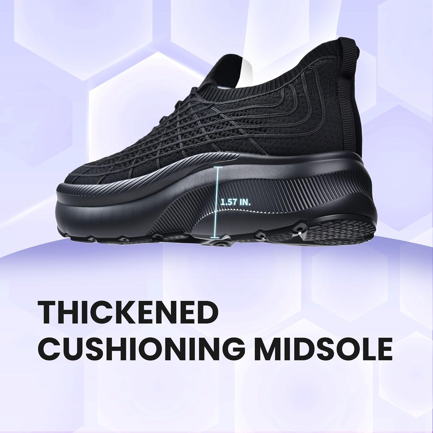 JACKSHIBO Wide Toe Box Shoes Women Slip on Sneakers Slip in Arch Support Plantar Fasciitis Orthopedic for Walking Tennis Athletic Cushion Thick Sole Zero Drop Hands Free Shoes with Metatarsal Pads - Image 6