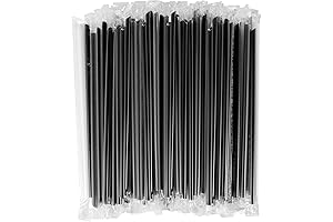 400-Count Individually Wrapped Black Disposable Straws
