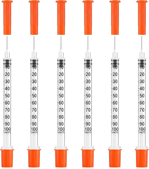 Ezoon 100 Pack 1ml Liquid Measuring Tools with 31G x 1/2" (13mm) Tip