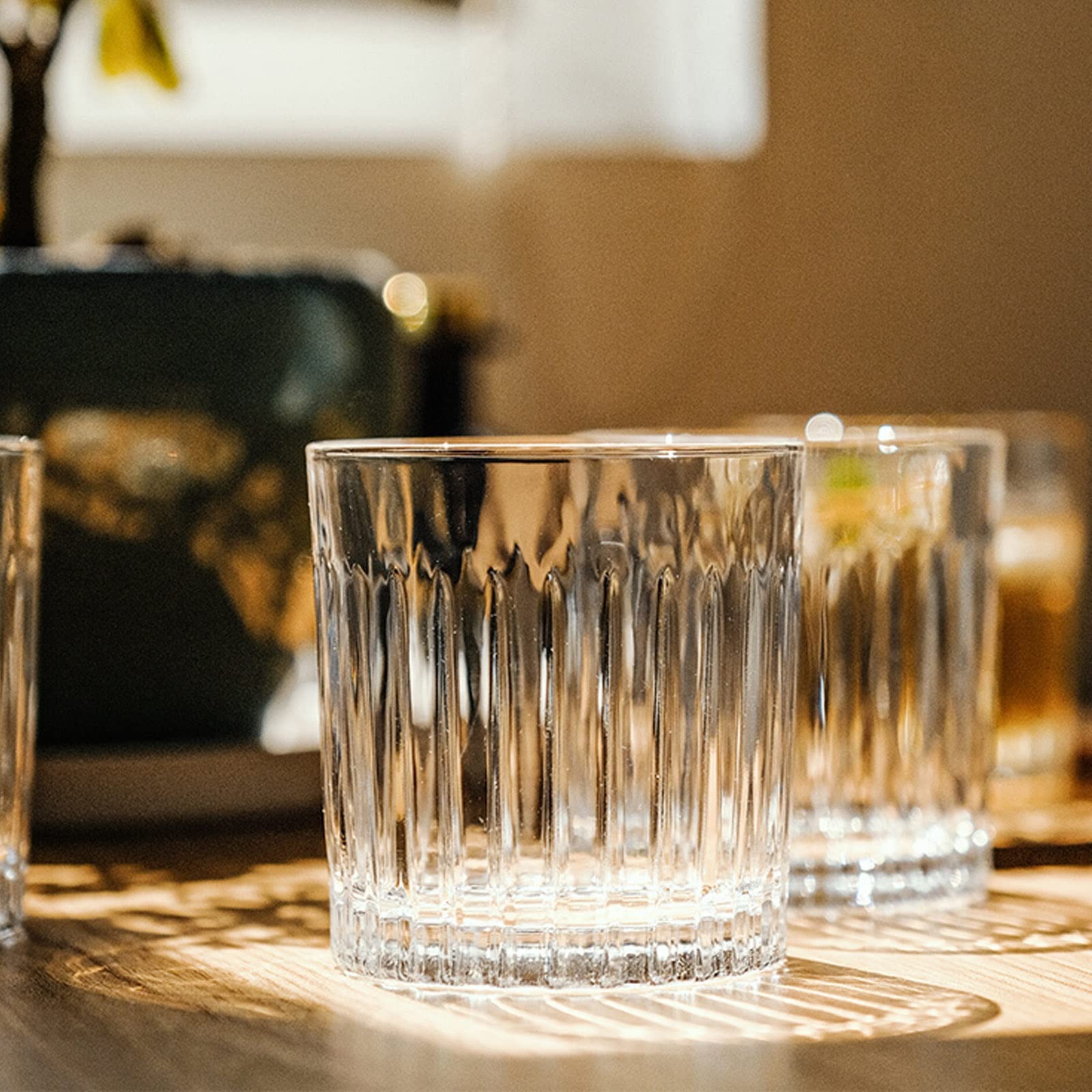 Kryształowe szklanki do whisky, szkło barowe, przezroczyste szklanki do wody, do whisky lub koktajli, kryształowe szklanki do wina, idealne na dom, restauracje i imprezy, 6 sztuk szklaneczek do soku i