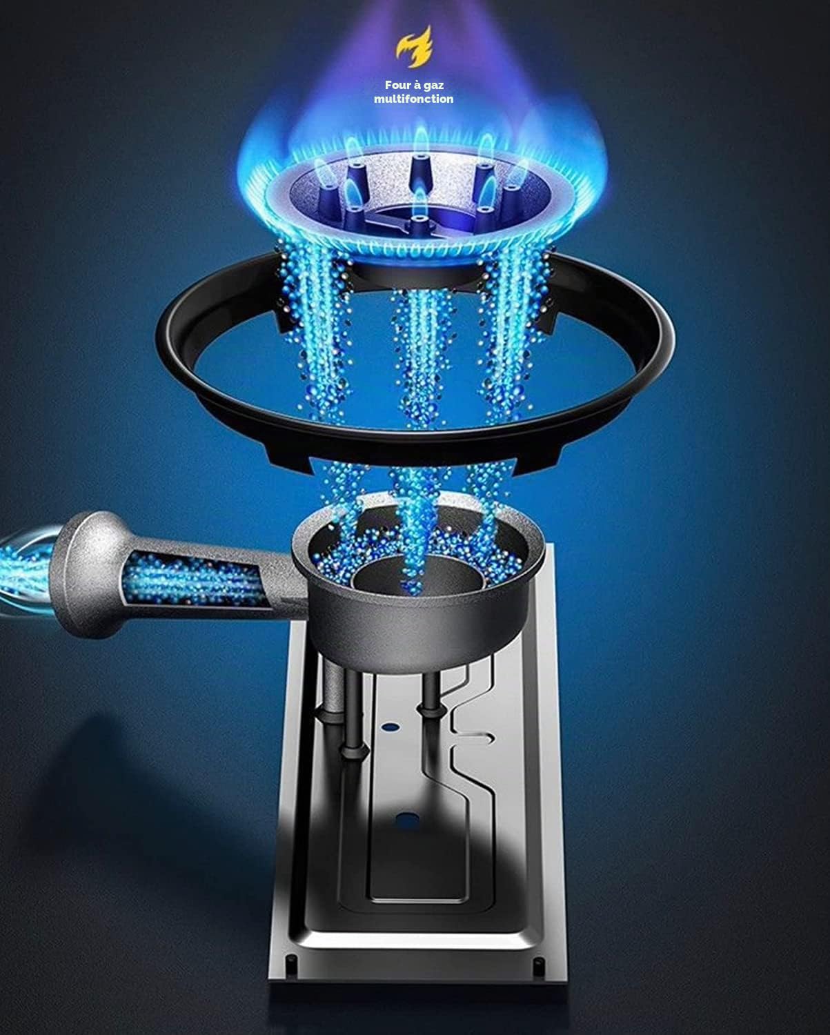 RHP Réchaud à gaz d'extérieur - Pour camping, voyage, vacances, randonnée, pique-nique, jardin - Avec mallette pratique - Jusqu'à 30 % de consommation de gaz en moins