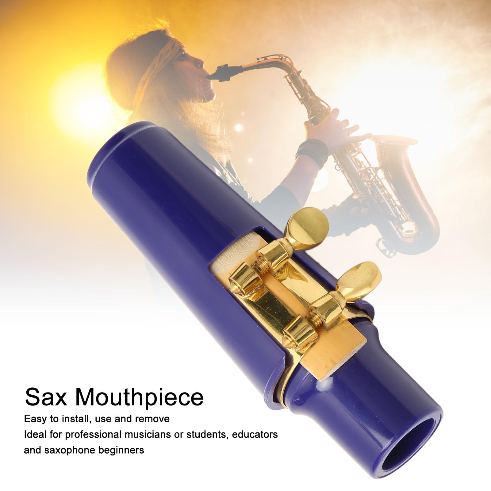 ALTO SAXOPHONE MOUTHPIECE PROFESSIONAL BEAUTIFUL MELODIES SAX MOUTHPIECE WITH LIGATURE REED CAP FOR MUSICIANS AND STUDENTS