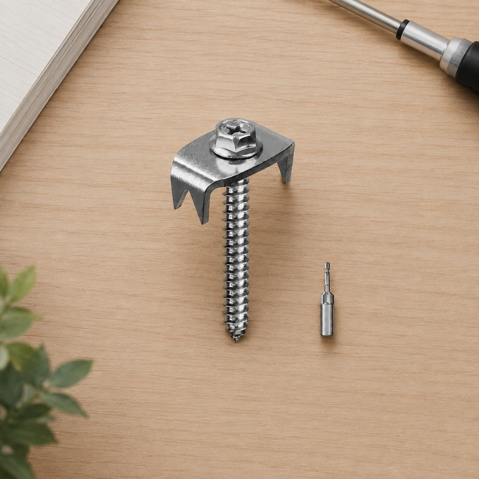 harayaa 50 Piezas Fijador Cerca con Tornillo con Filete Autorroscante Fijador Cerca Adaptador Hexagonal Versátil para Granjas